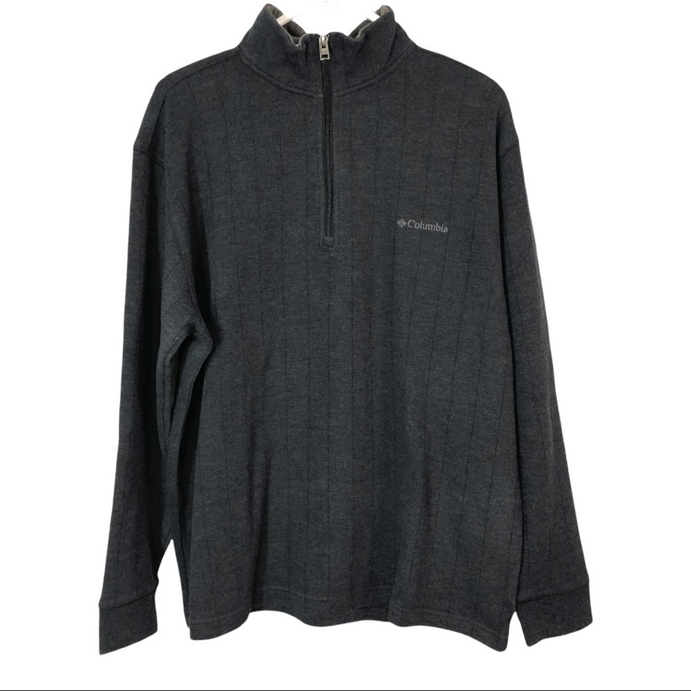 Columbia Men's Half Zip Pullover Sweater XL Gray
